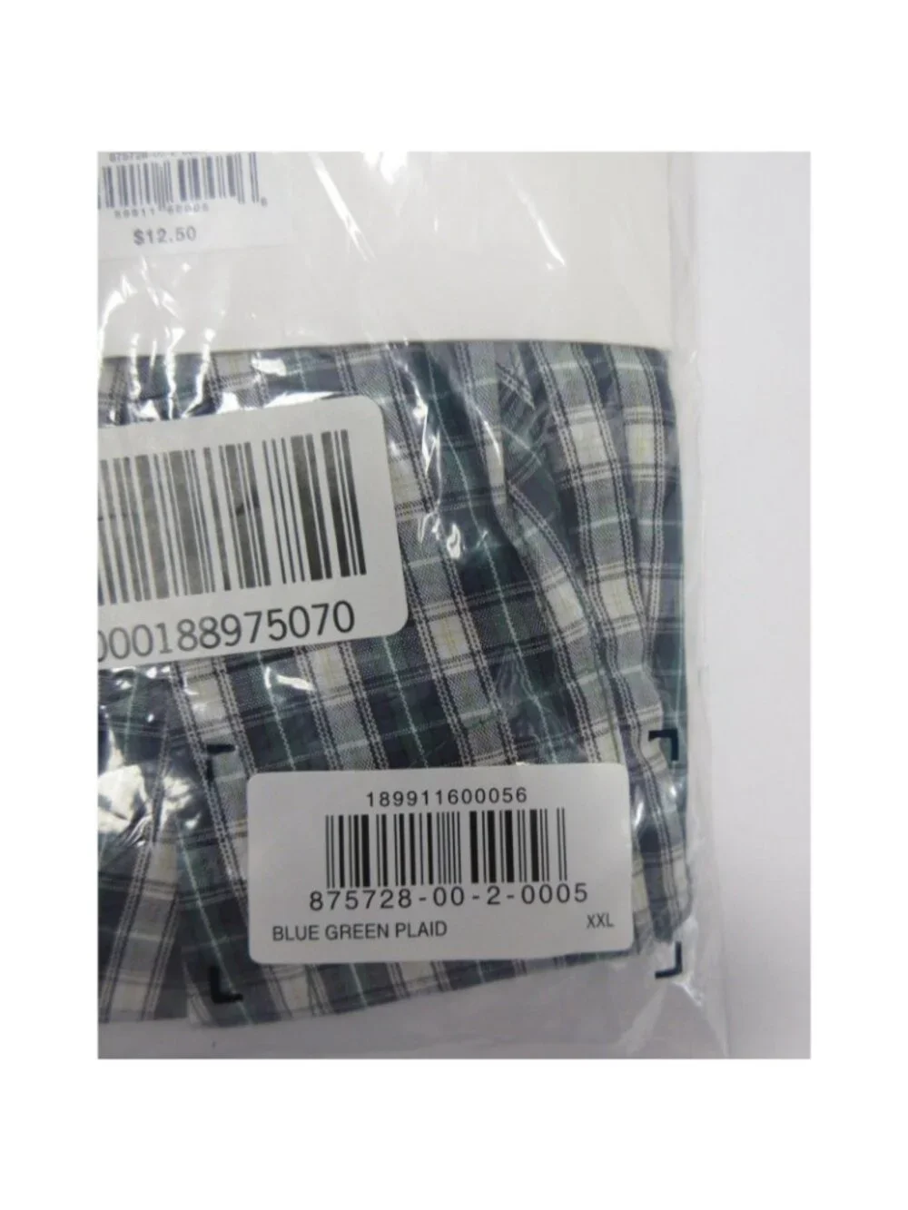 GAP Underwear XXL Green Boxer Shorts Plaid Y2K Retro Cotton Lounge NEW